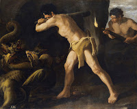 Hércules loita coa hidra de Lerna