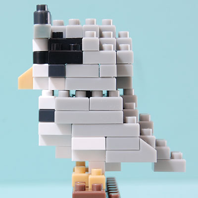 ダイソーのプチブロック ミミズク画像