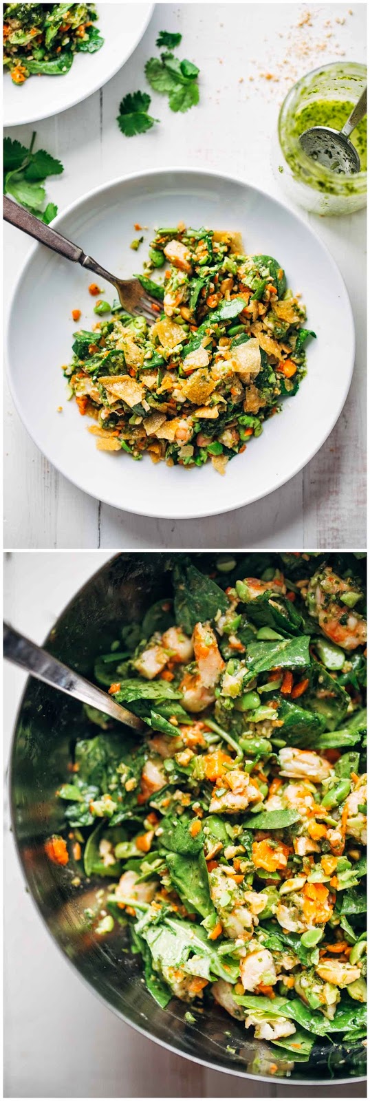 Delicious Spatula: CHOPPED THAI SHRIMP SALAD WITH GARLIC LIME DRESSING