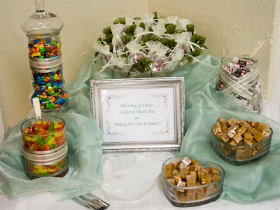A candy buffet seems to be the trend these days