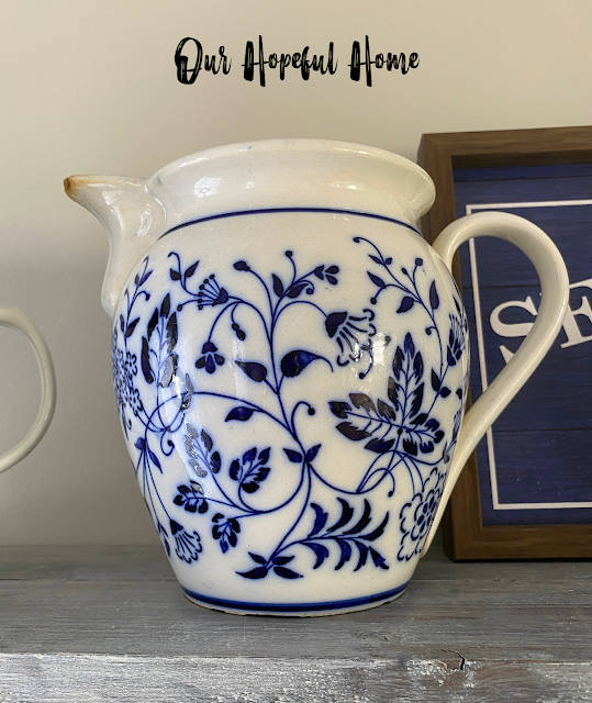 blue and white porcelain pitcher