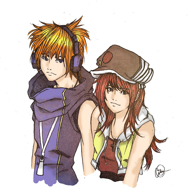 Neku and Shiki - The World Ends With You Fan Art by Ada