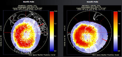 condicion de auroras polo Norte y Sur, 14 de Noviembre 2012