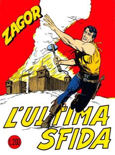 Zenith Gigante [Epoca 2] 88 - Zagor Gigante 37 [L'ultima sfida] - Luglio 1968 | ISSN 1122-5343 | CBR 215 dpi | Mensile | Fumetti | Universo Bonelli | Western | Fantasy | Fantascienza | Fumetti | Universo Bonelli | Western | Fantasy | Fantascienza
Milioni di volte, ai venditori di fumetti è stata posta la seguente domanda.
Ma come mai Zagor inizia dal n. 51?
E la risposta era sempre quella....
Perchè la testata Zenith (che dal n. 51 in poi raccoglie solo Zagor) era una testata ombrello dove lanciare nuovi personaggi o dare nuova linfa a quelli vecchi.
Ecco quidi dagli introvabili primi 51 numeri all'ultimo numero di Zagor la Collana Zenit Gigante II Serie.
Gli albi furono prodotti dalla casa editrice Araldo (ora SBE) tra il 1960 ed il 1965. I primi 24 fumetti non portano data.
La serie era bimestrale per poi diventare mensile a partire dal n.27.
Le copertine erano illustrate da Franco Bignotti.
Numero volumi : IN CORSO
Zagor è un personaggio dei fumetti ideato nel 1961 da Sergio Bonelli con lo pseudonimo di Guido Nolitta e dalle matite di Gallieno Ferri.
Tuttora edito dopo oltre 50 anni, il personaggio costituisce uno dei più originali e celebri tarzanidi italiani. Le sue storie si caratterizzano per la varietà degli spunti, dei temi, dei personaggi e delle situazioni, con una notevole commistione di generi, dal western al fantasy alla fantascienza. Creduto un essere soprannaturale dagli indiani, che lo chiamano Spirito con la Scure, Zagor abita con l'amico Cico nell'immaginaria foresta di Darkwood nel selvaggio West degli Stati Uniti ottocenteschi.
Il vero nome di Zagor è Patrick Wilding. Suo padre, Mike Wilding, è stato un ex ufficiale dell'esercito e Zagor lo ha visto morire, insieme alla madre Betty, per mano degli indiani Abenaki. È stato allora raccolto da uno strano vagabondo di nome Nathaniel Fitzgeraldson (detto Wandering Fitzy), che da quel momento gli ha fatto da padre. Ha giurato vendetta per la sorte dei suoi genitori ma, nel vendicarsi, ha scoperto che anche suo padre uccise molti indiani innocenti e per questo fu ucciso dagli Abenaki, guidati dal bianco Salomon Kinsky. Zagor prova un forte risentimento verso il padre, da lui ritenuto un militarista e un massacratore di indiani (n. 400). Un certo chiarimento tra i due si avrà nelle ultime pagine del numero 400 di Zagor corrispondente al 451 Zenith, dal titolo Il ponte dell'arcobaleno e pubblicato a colori come ogni centesimo numero di casa Bonelli.
E questa scoperta gli ha fatto capire che il bene e il male non stanno mai da una parte sola. Per questo si è poi trasformato in Za-gor-te-nay, lo Spirito con la Scure e da allora si schiera sempre con i deboli e gli innocenti, di qualunque colore sia la loro pelle. Per un errore di stampa, nella prima striscia di Zagor, La foresta degli agguati, Zagor dice a Cico che i pellerossa lo chiamano ZA-GOR-TEHAL.
Suo inseparabile compagno è il messicano Cico (il cui nome completo - anche se compaiono varianti infinite - è Don Cico Felipe Cayetano Lopez y Martinez y Gonzales y Rodriguez), grassoccio, basso, perennemente alla ricerca di qualcosa da mettere sotto i denti, un po' tonto, pauroso, ingenuo, e protagonista di siparietti comici, spesso causati dalla sua imperizia. Nonostante questo talvolta le qualità nascoste del personaggio sono in grado di stupire positivamente. A Cico, per alcuni anni, è stato dedicato un albo fuori serie, sempre disegnato da Francesco Gamba (tranne i primi cinque, dal 1979 al 1983, disegnati da Gallieno Ferri) nel quale era elevato al ruolo di protagonista.
Zagor indossa una maglia rossa di fattura indiana che raffigura, sul petto, l'Uccello del Tuono, all'interno di un cerchio giallo. Abita in una capanna nella foresta di Darkwood circondata dalle sabbie mobili e dalla palude. Le sue armi sono anch'esse simbolo della sua imparzialità tra le razze: la pistola, tipica dei bianchi, e una scure indiana che utilizza una pietra arrotondata.