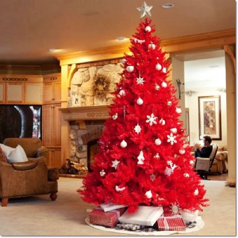 Christmas Tree, Decoration, Red