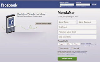 cara membuat facebook baru step 1