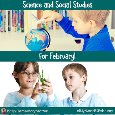 Science and Social Studies for February: This resource helps you find time for Science and Social Studies by including Groundhog Day, hibernating animals, Valentines Day, Super Bowl, and Presidents Day into "easy to prepare" lessons!