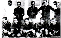 Club Atlético NEWELL'S OLD BOYS - Rosario, Argentina - Temporada 1922 - Nuin, Chabrolin, Bourguignon, Adolfo Celli y Salcedo; Julio Libonatti, Humberto Libonatti, Badalini, Garrone y Ernesto Celli - Campeón invicto de la Copa Nicasio Vila en 1922, empatando sólo uno de sus 14 encuentros