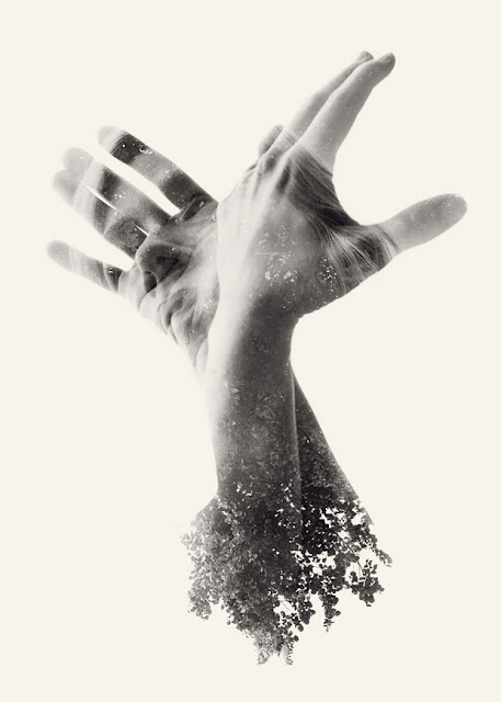 Christoffer Relander,retratos,exposicion,multiple,exposure,Portraits,We Are Nature,blanco,negro,black,white,second,manos,hands