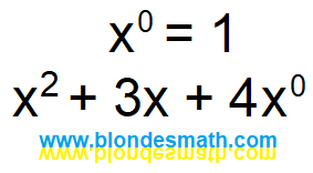 Икс в нулевой степени. Икс в степени 0 равен 1. Математика для блондинок.