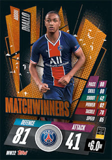 Topps Match Attax 2020-2021 Paris Saint-Germain Set