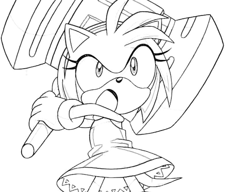 sonic-generations-amy-rose-giant-hammer-coloring-pages