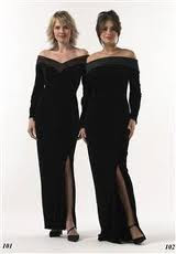 Black Long Sleeve Evening Gown