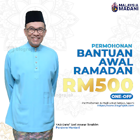 TERKINI: Permohonan Bantuan Awal Ramadan RM500 Secara One-Off