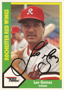 Leo Gomez autographed 1990 Rochester Red Wings card