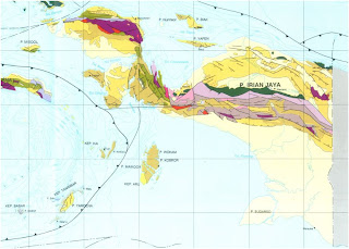Peta tektonik dan patahan atau sesar Papua