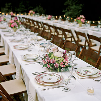 vintage table settings for weddings