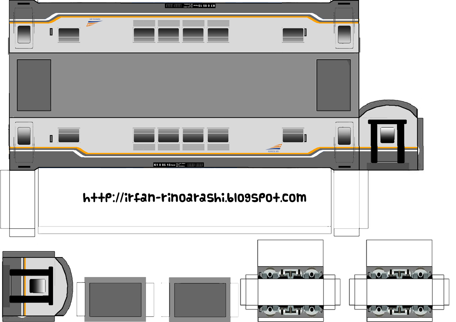 Pola Papercraft Kereta  Api  Indonesi by IrfanR Production 