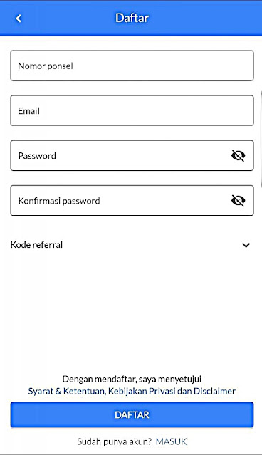 registrasi aplikasi Ajaib