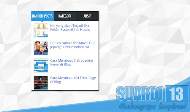 Cara Membuat Widget Random Post di Blog