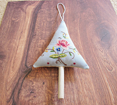 shabby chic christmas tree ornament boho rustic domum vindemia embroidered reed diffuser scented