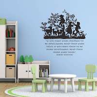 Image: Albert Einstein Quote: If You Want Your Children To Be Intelligent Read Them Fairy Tales Vinyl Wall Decoration, Home Bedroom Nursery Decor
