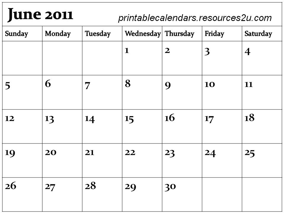 june 2011 calendar printable free. Calendar 2011 June printable