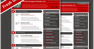 Desain CV Kreatif: Fensta  Contoh CV Profesional untuk 