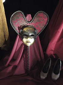 Queen of Hearts mask and shoes Once Upon a Time