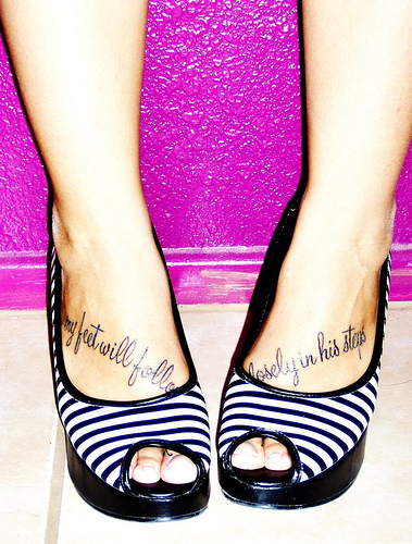 foot tattoos quotes