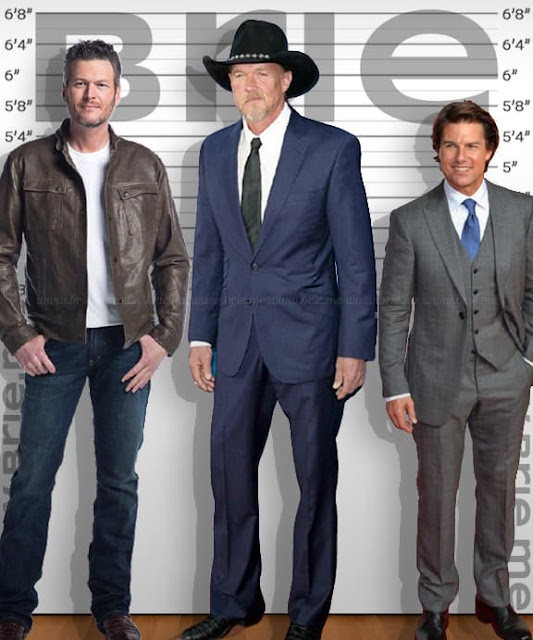 Trace Aadkins standing with Blake Shelton and Tom Cruise