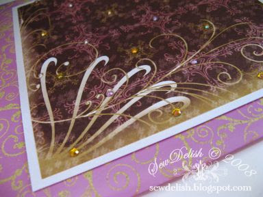 card rhinestones embossing powder make