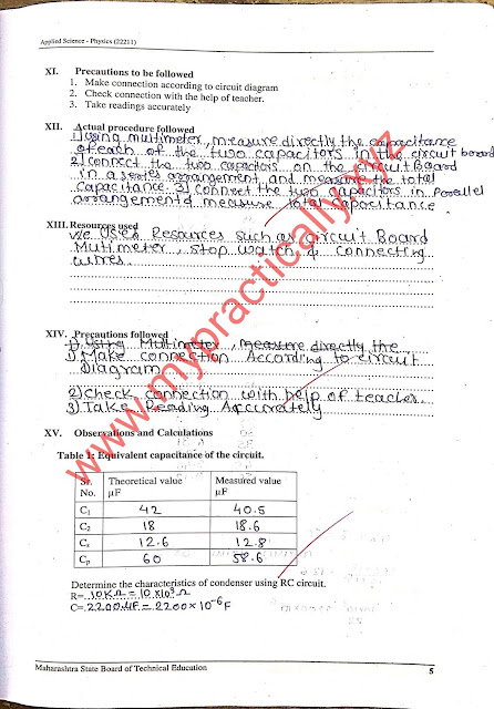 Capacitors Practical Answers First Year Applied Science Physics - My Practically