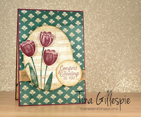 Stampin' Up!, scissorspapercard, Fresh Florals DSP, Sheet Music, Flourishing Phrases, Tranquil Tulips, Timeless Textures