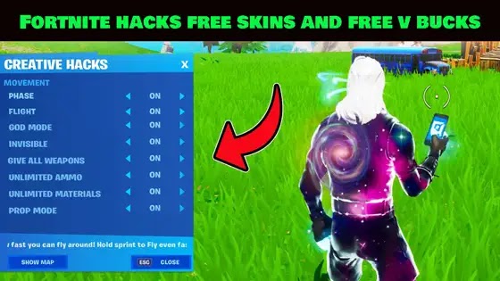 Fortnite hacks free skins and free v bucks