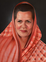 sonia, gandhi, painting, portrait, buy, online, indian artist