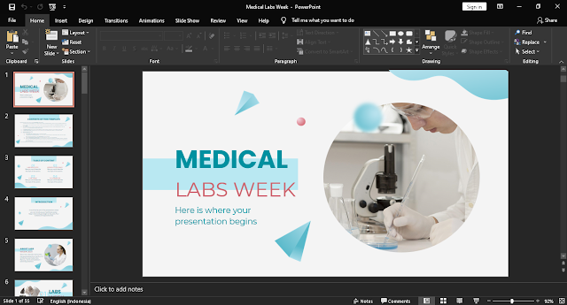 view template ppt medical labs