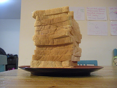 mound of bread for grilled cheeses