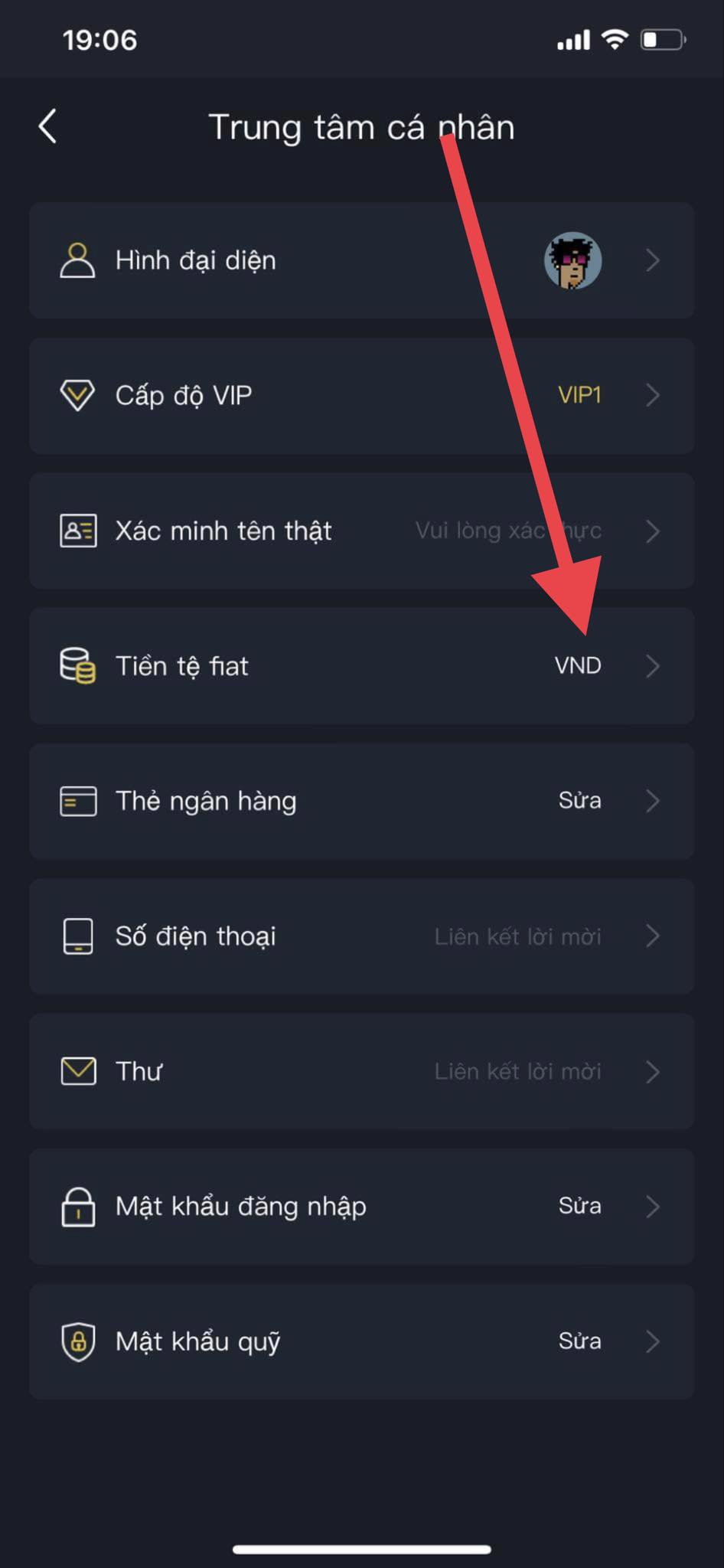 đổi sang vnd trên sàn coinvid