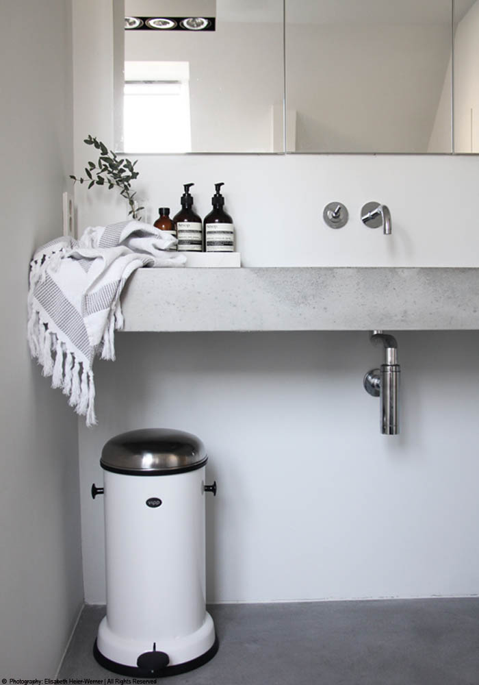 Design Files BODIE and FOU | bathroom with concrete floor