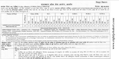 Assistant Engineer Mechanical Job Opportunities in RPSC