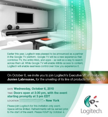 Logitech is going to launch Google TV on October 6