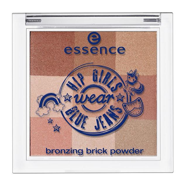 essence hip girls wear blue jeans bronzing brick powder