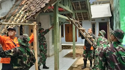 Kodim 0607/ Kota Sukabumi Karya Bhakti Bantu Warga Yang Terdampak Gempa