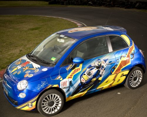 Tribute Car of Valentino Rossi Airbrush Tribute Car of Valentino Rossi Full