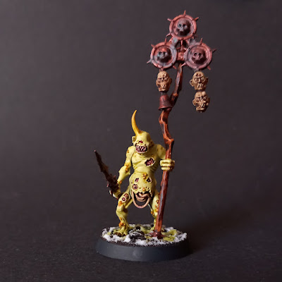 Nurgle Daemons painted with Citadel Contrast for Warhammer 40k