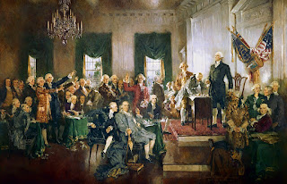 Scene at the Signing of the Constitution by Howard Chandler Christy 1940