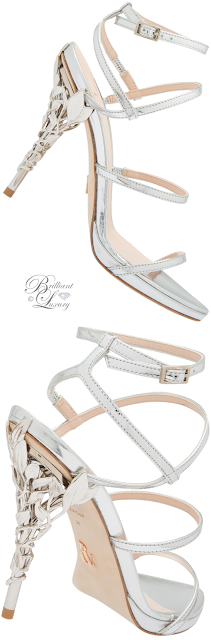 Ralph & Russo silver Eden Eve sandal #brilliantluxury