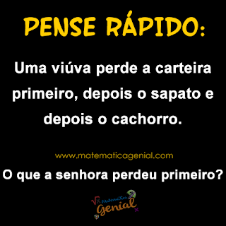 Uma viúva perde a carteira primeiro, depois o sapato e depois o cachorro...