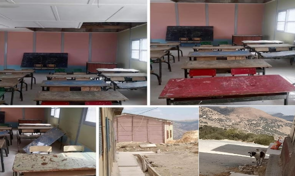 وضعية “كارثية” لمدرسة ابتدائية بجماعة بني فراسن إقليم تازة